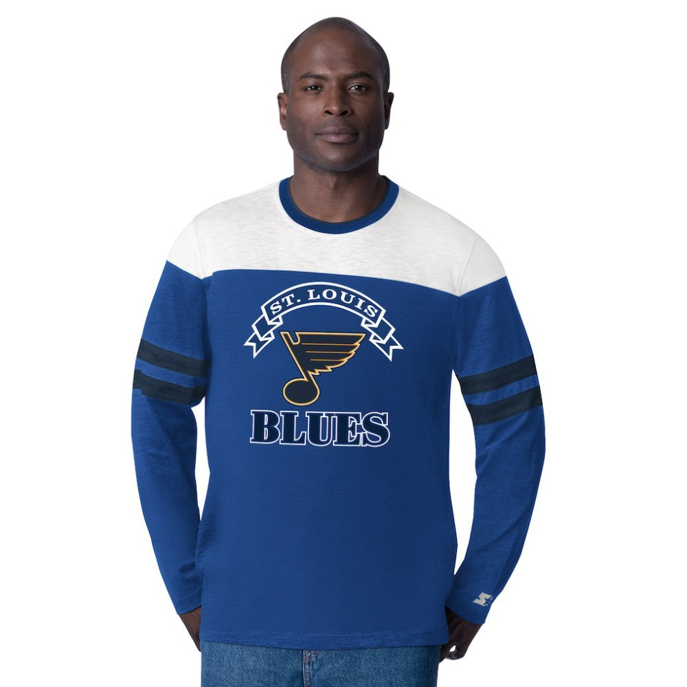 St. Louis Blues Starter Blitz Durene Long Sleeve T-Shirt -  NHL T-shirts