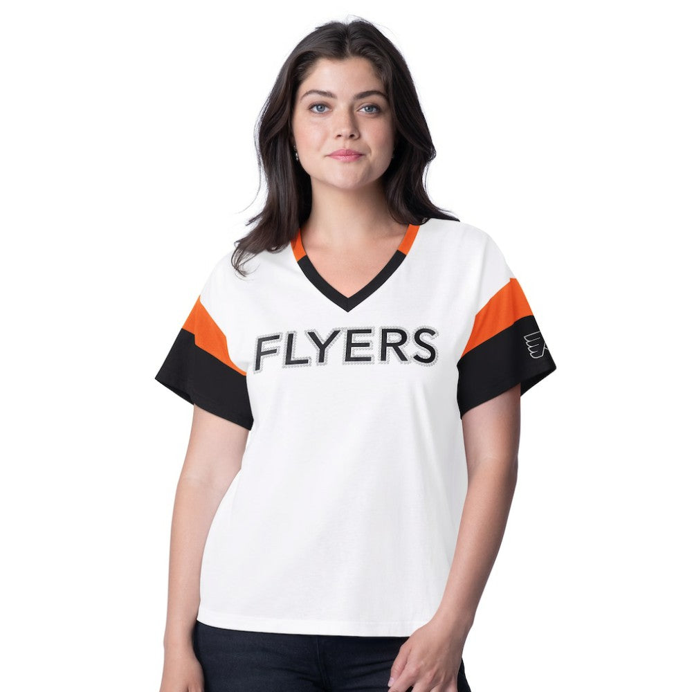 Philadelphia Flyers G-III 4Her by Carl Banks Women's Rink Oversized Rhinestone V-Neck T-Shirt -  NHL T-shirts