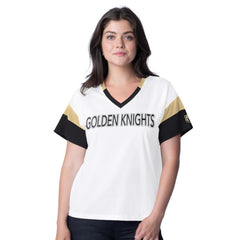 Vegas Golden Knights G-III 4Her by Carl Banks Women's Rink Oversized Rhinestone V-Neck T-Shirt -  NHL T-shirts