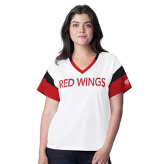 Detroit Red Wings G-III 4Her by Carl Banks Women's Rink Oversized Rhinestone V-Neck T-Shirt -  NHL T-shirts