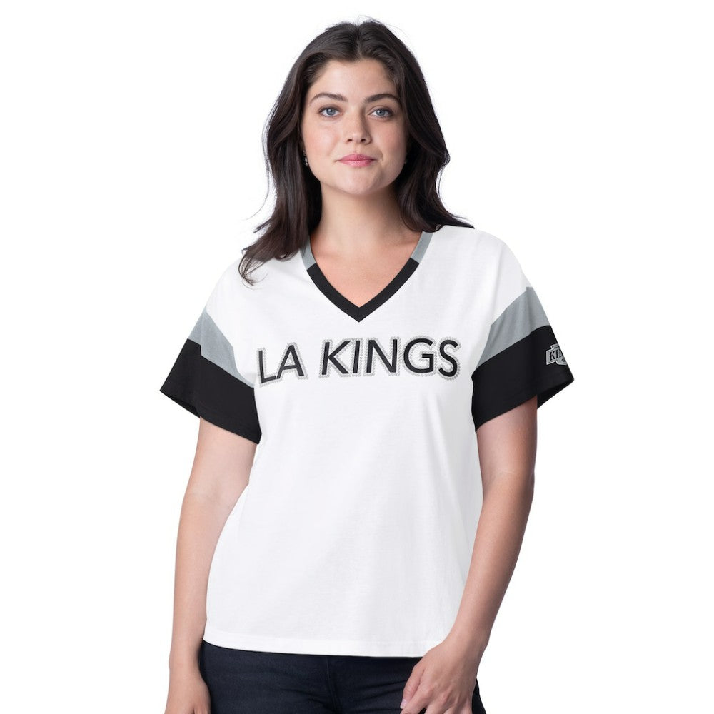 Los Angeles Kings G-III 4Her by Carl Banks Women's Rink Oversized Rhinestone V-Neck T-Shirt -  NHL T-shirts