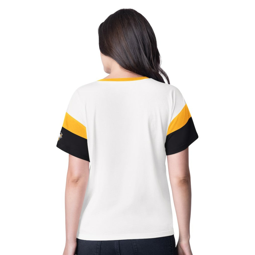 Pittsburgh Penguins G-III 4Her by Carl Banks Women's Rink Oversized Rhinestone V-Neck T-Shirt -  NHL T-shirts