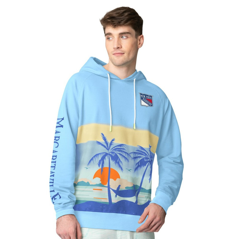 New York Rangers Margaritaville Island Dream Peached Pullover Hoodie -  NHL Hoodies