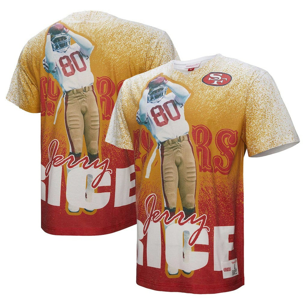 San Francisco 49ers Jerry Rice  Burst Retired Player T-Shirt | NFL Near me