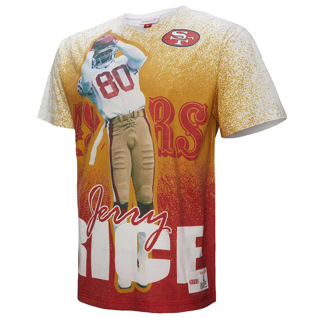 San Francisco 49ers Jerry Rice  Burst Retired Player T-Shirt | NFL Near me