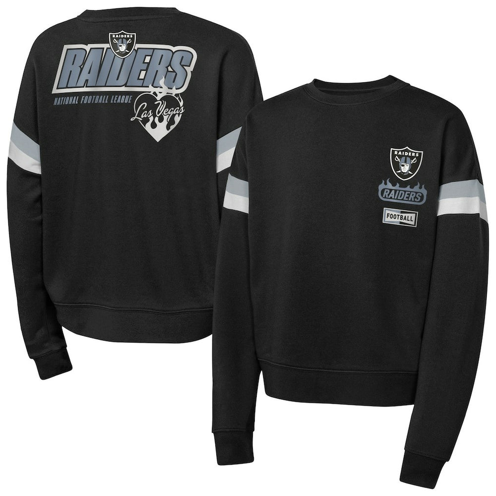 Las Vegas Raiders Girls Eternal Love Pullover Sweatshirt | NFL Online