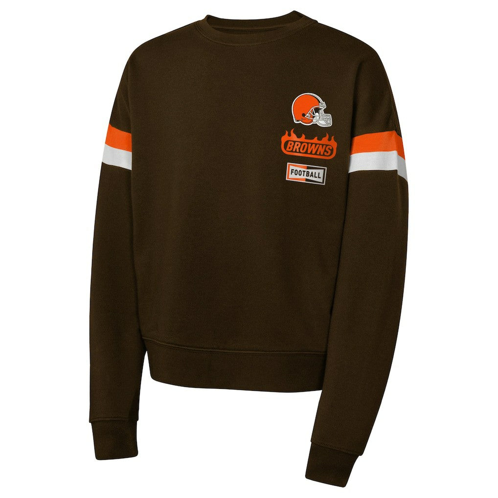 Cleveland Browns Girls Eternal Love Pullover Sweatshirt | NFL Outlet