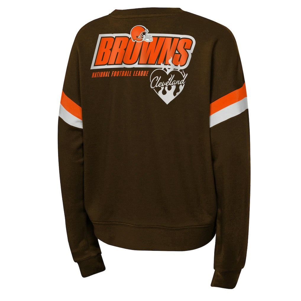 Cleveland Browns Girls Eternal Love Pullover Sweatshirt | NFL Outlet