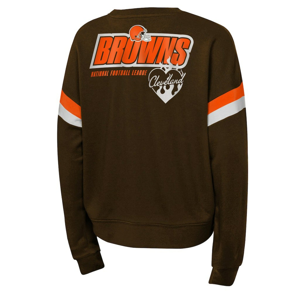 Cleveland Browns Girls Eternal Love Pullover Sweatshirt | NFL Outlet