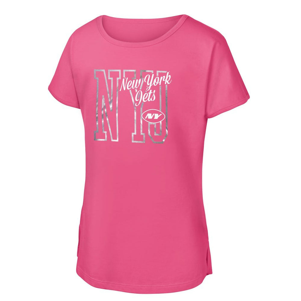 New York Jets Girls Youth Signal Caller Dolman T-Shirt | NFL Near me
