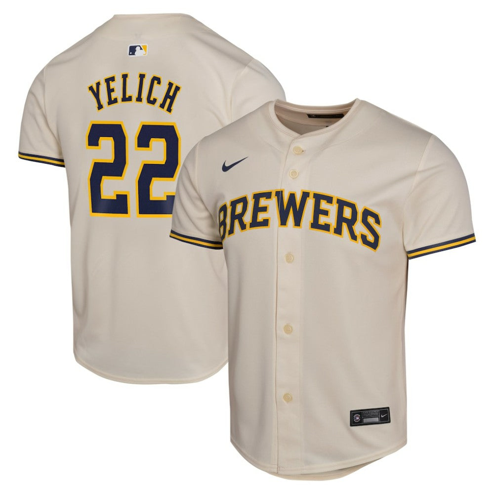 Christian Yelich Milwaukee Brewers Nike Youth Home Game Player Jersey - MLB Jerseys