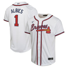 Ozzie Albies Atlanta Braves Nike Youth Home Game Player Jersey - MLB Jerseys