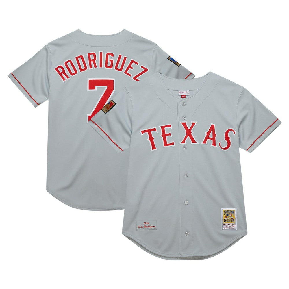 Ivan RodriguezTexas Rangers Mitchell & Ness 1994 Cooperstown Collection Authentic Dark Jersey - MLB Jerseys