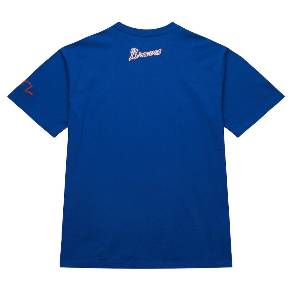 Hank Aaron Atlanta Braves Mitchell & Ness Cooperstown Collection Heavyweight Premium Player Vintage Logo T-Shirt - MLB T-shirts