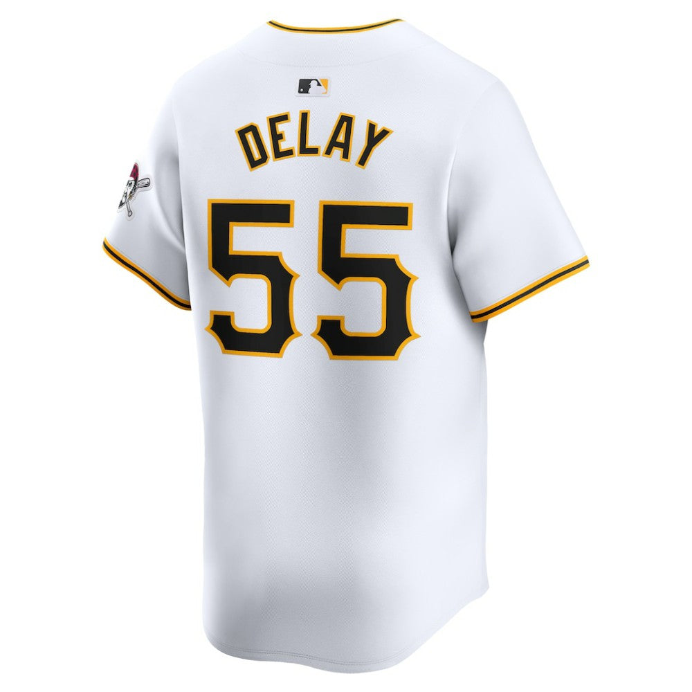 Jason Delay Pittsburgh Pirates Nike Home Limited Player Jersey – White - MLB Jerseys