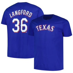 Wyatt Langford Texas Rangers Fanatics Big & Tall Name & Number T-Shirt - MLB T-shirts