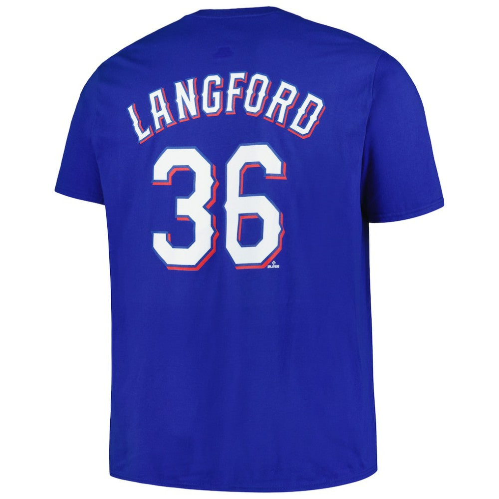 Wyatt Langford Texas Rangers Fanatics Big & Tall Name & Number T-Shirt - MLB T-shirts