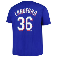 Wyatt Langford Texas Rangers Fanatics Big & Tall Name & Number T-Shirt - MLB T-shirts