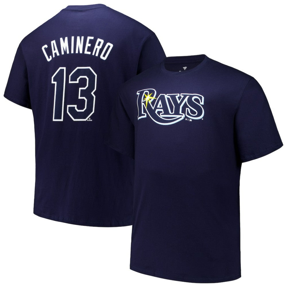 Junior Caminero Tampa Bay Rays Fanatics Big & Tall Name & Number T-Shirt - MLB T-shirts