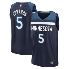 Navy Anthony Edwards Minnesota Timberwolves Fast Break Replica Player Jersey | NBA