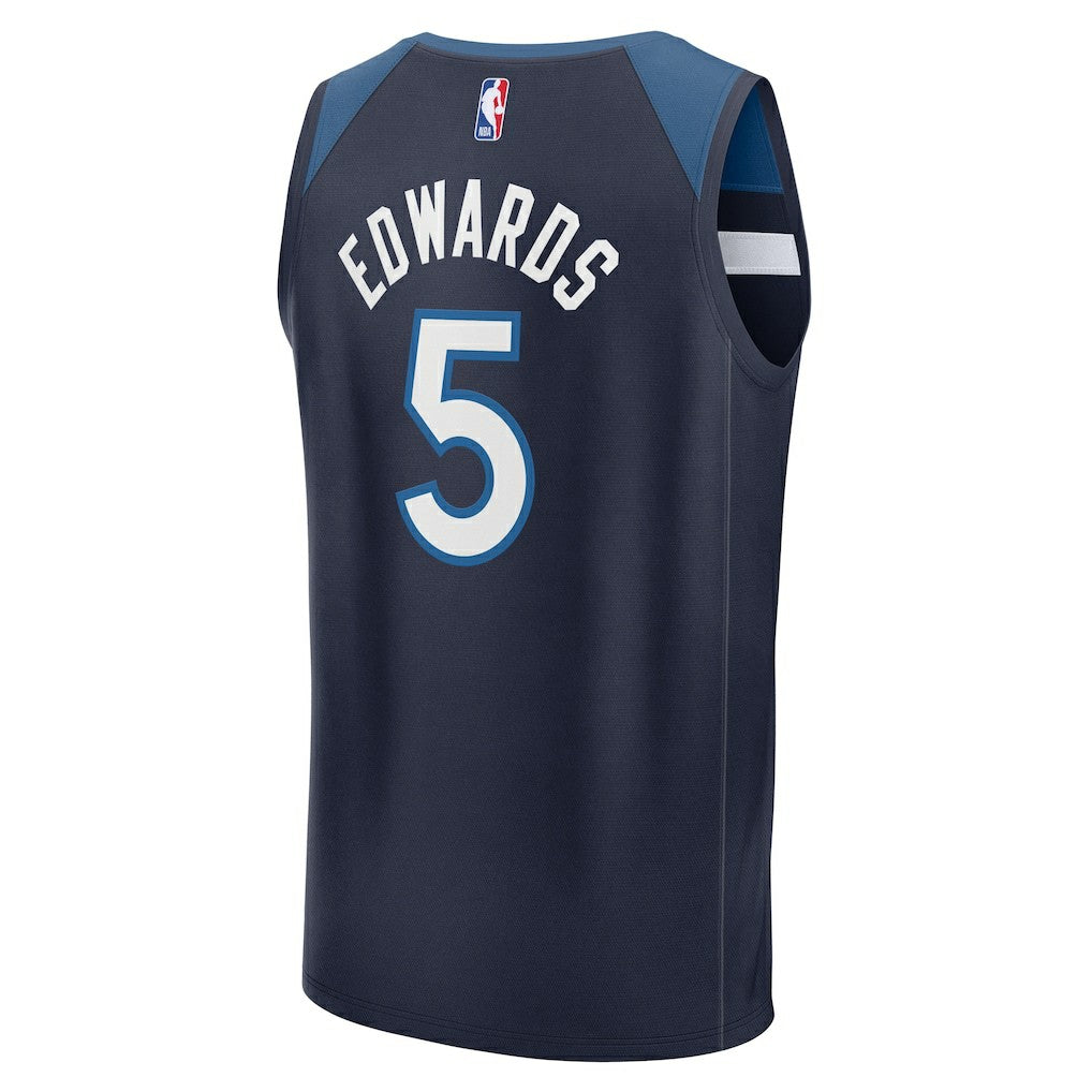 Navy Anthony Edwards Minnesota Timberwolves Fast Break Replica Player Jersey | NBA