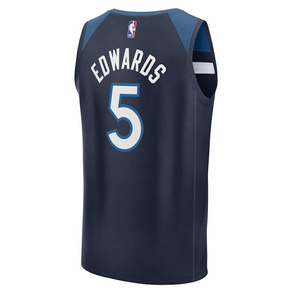 Navy Anthony Edwards Minnesota Timberwolves Fast Break Replica Player Jersey | NBA