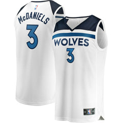 White Jaden McDaniels Minnesota Timberwolves Fast Break Replica Player Jersey | NBA