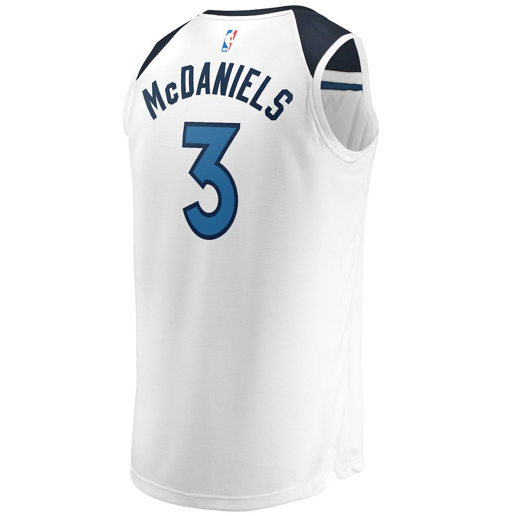 White Jaden McDaniels Minnesota Timberwolves Fast Break Replica Player Jersey | NBA