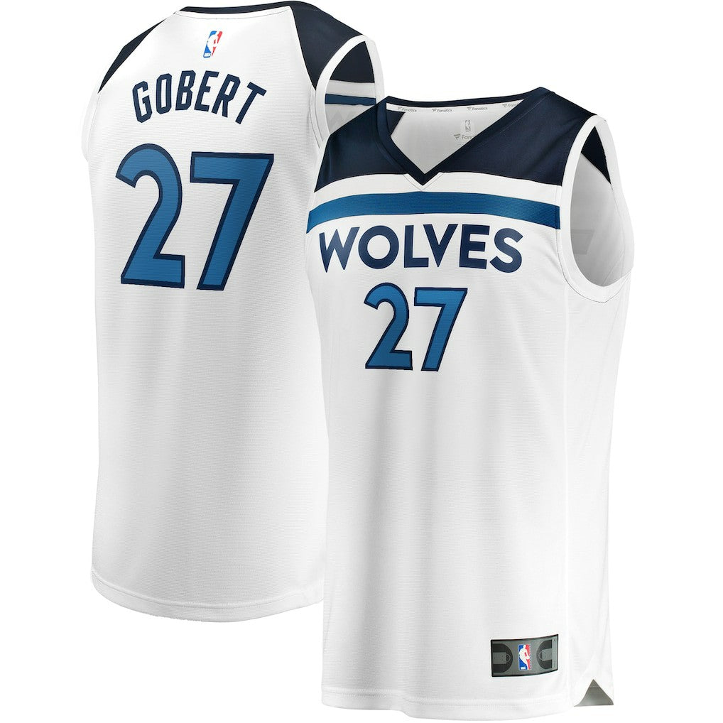 White Rudy Gobert Minnesota Timberwolves Fast Break Replica Player Jersey | NBA