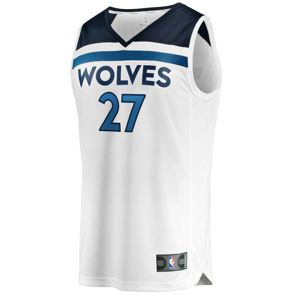 White Rudy Gobert Minnesota Timberwolves Fast Break Replica Player Jersey | NBA