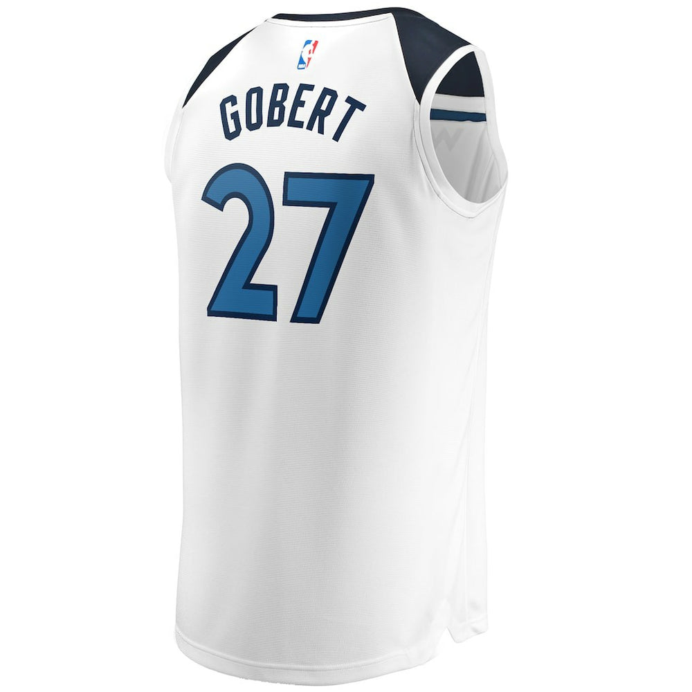 White Rudy Gobert Minnesota Timberwolves Fast Break Replica Player Jersey | NBA