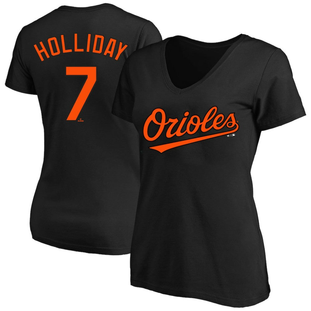 Jackson Holliday Baltimore Orioles Women's Plus Size Name & Number V-Neck T-Shirt - MLB T-shirts