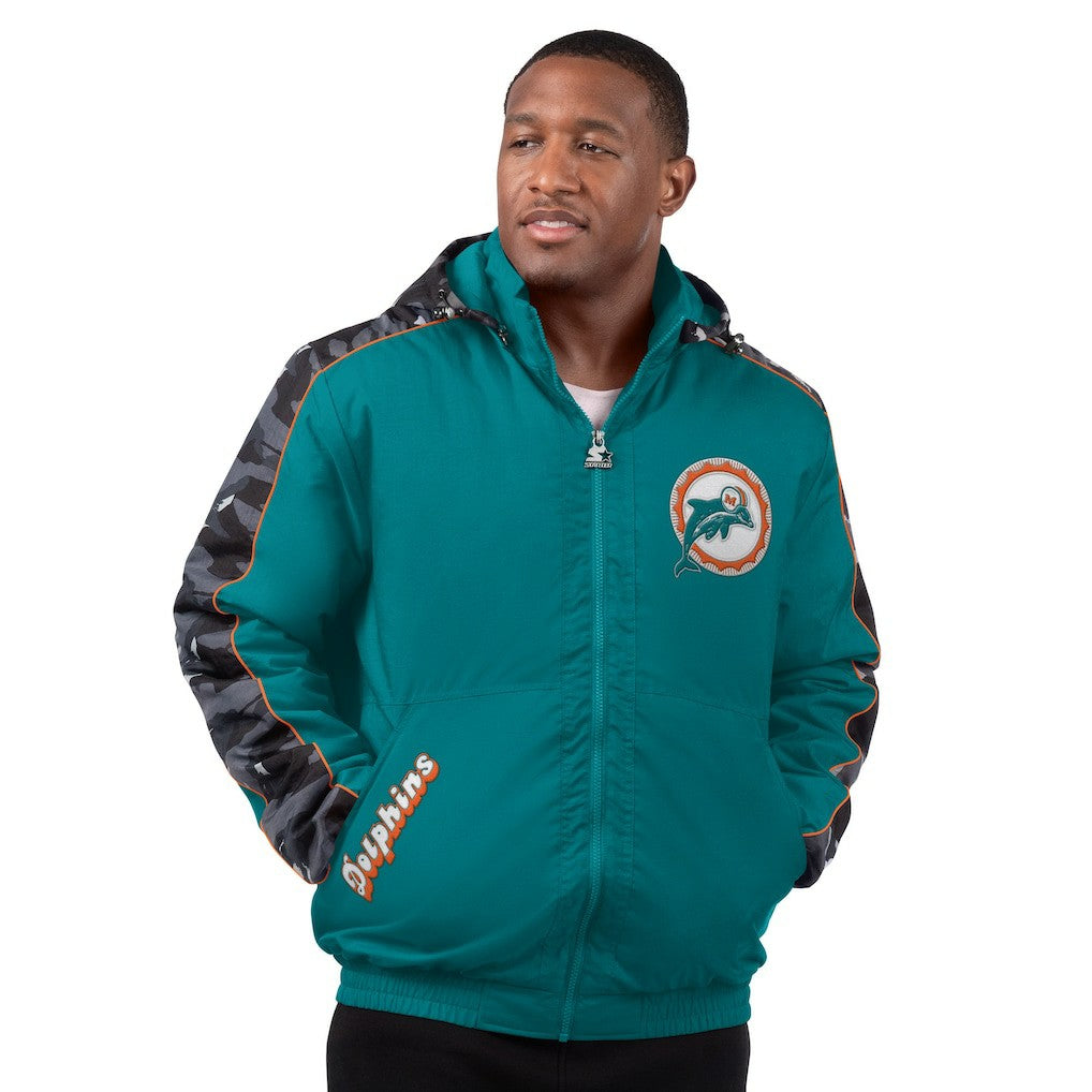 Miami Dolphins Starter Thursday Night Gridiron Full-Zip Hoodie Jacket | NFL Outlet