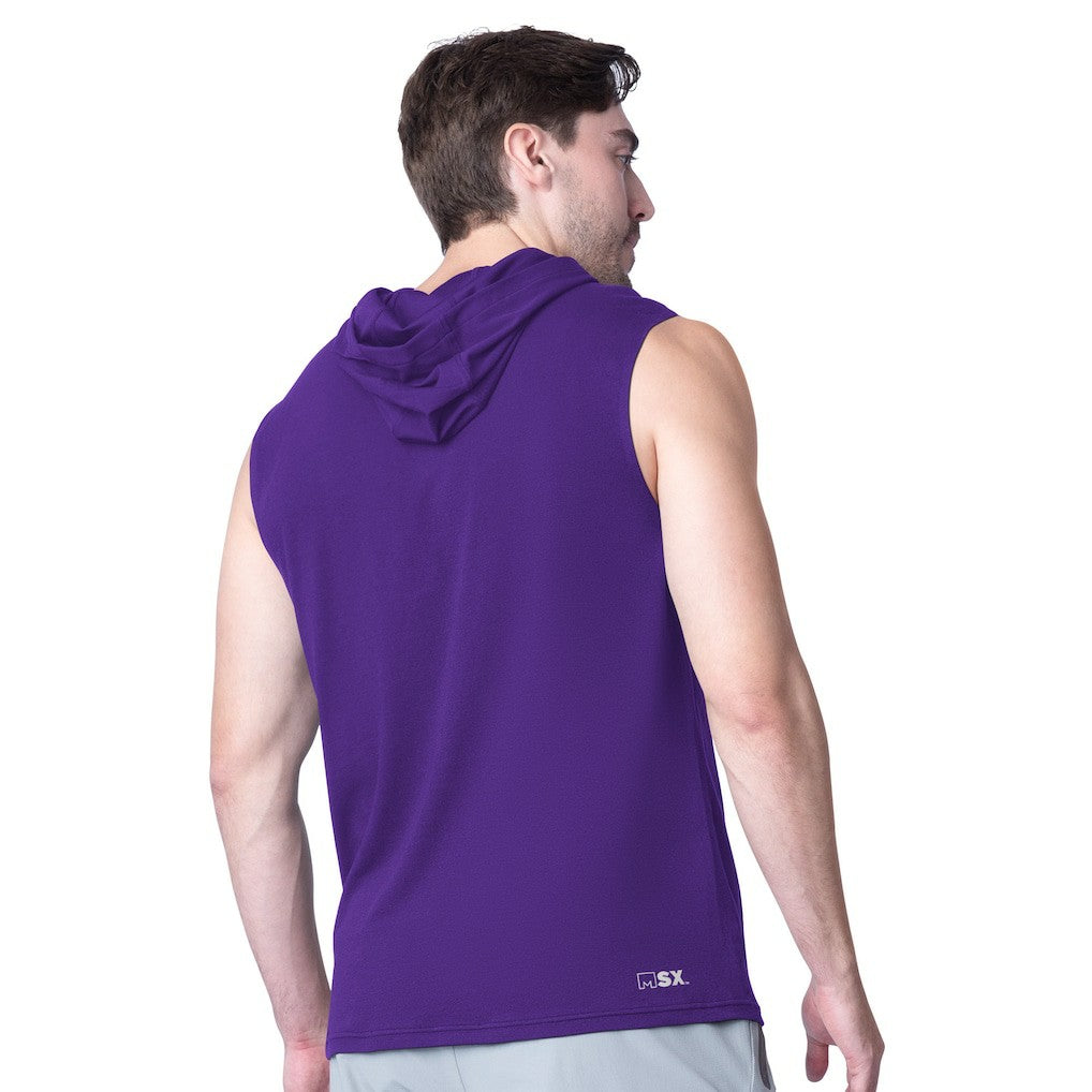 Minnesota Vikings MSX by Michael Strahan Action Sleeveless Pullover Hoodie | NFL New