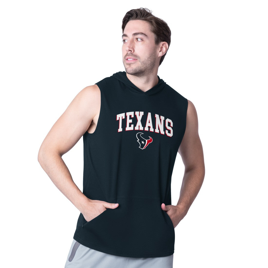 Houston Texans MSX by Michael Strahan Action Sleeveless Pullover Hoodie | NFL Outlet
