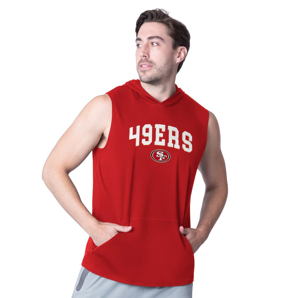 San Francisco 49ers MSX by Michael Strahan Action Sleeveless Pullover Hoodie | NFL Outlet