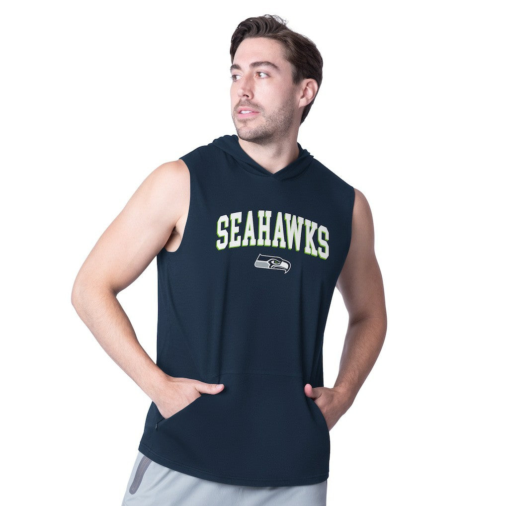 Seattle Seahawks MSX by Michael Strahan Action Sleeveless Pullover Hoodie | NFL Near me