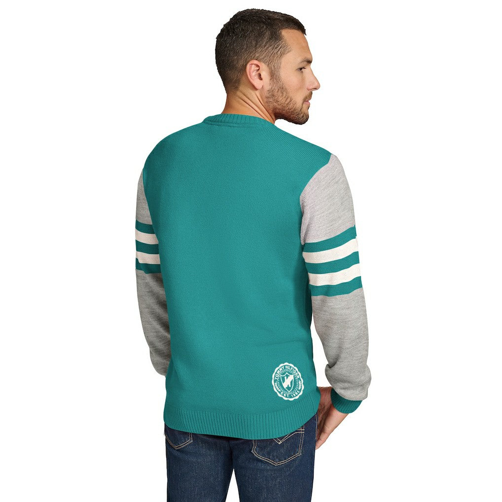 Miami Dolphins Tommy Hilfiger Acrylic Crewneck Pullover Sweater | NFL Sale