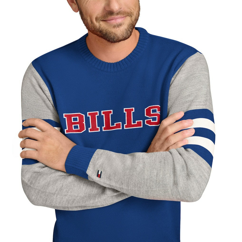 Buffalo Bills Tommy Hilfiger Acrylic Crewneck Pullover Sweater | NFL Outlet