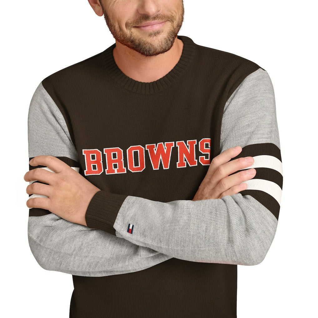 Cleveland Browns Tommy Hilfiger Acrylic Crewneck Pullover Sweater | NFL Sale