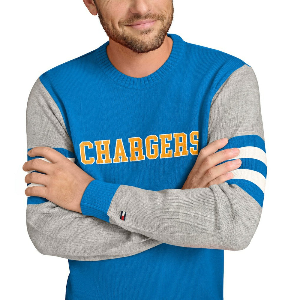 Los Angeles Chargers Tommy Hilfiger Acrylic Crewneck Pullover Sweater | NFL US