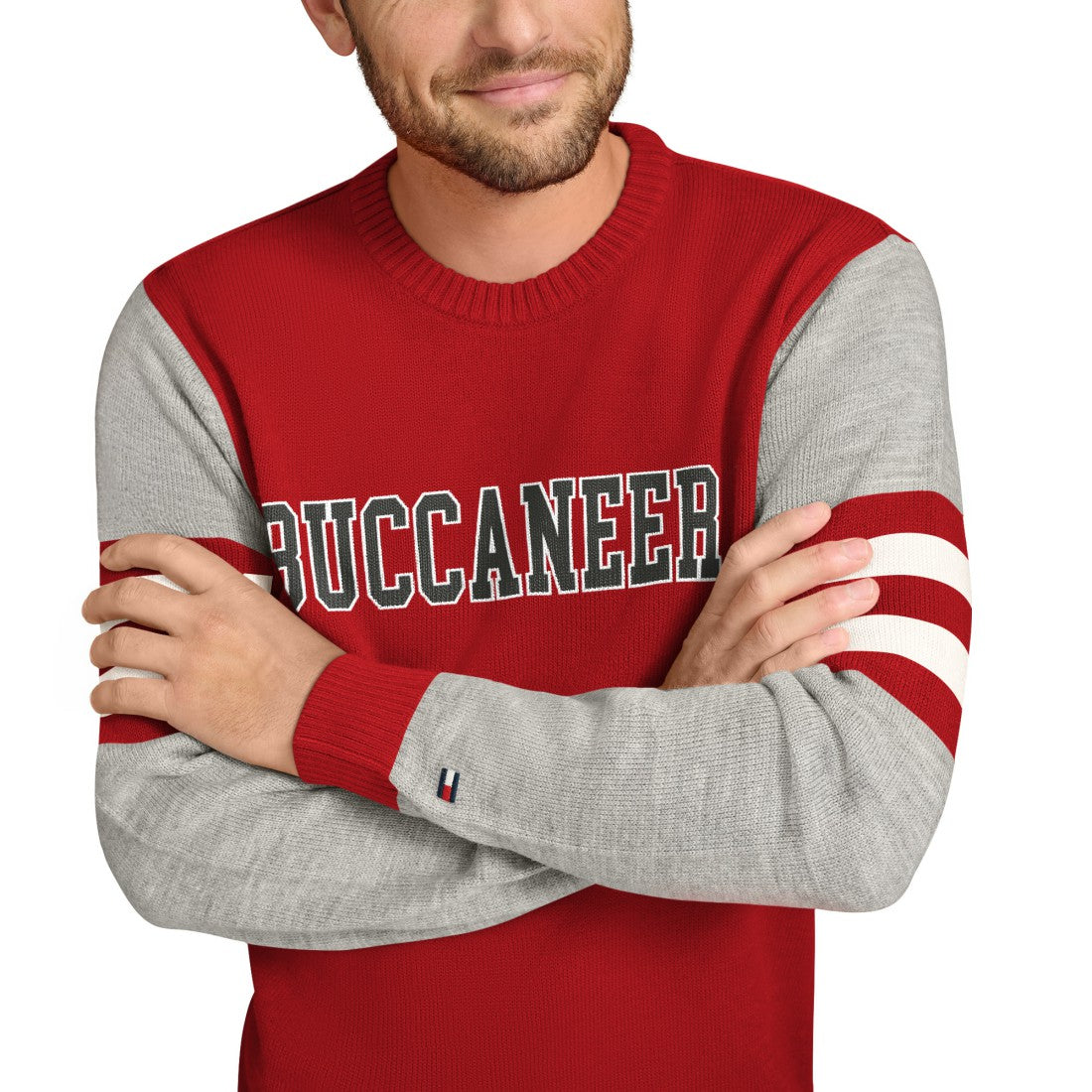 Tampa Bay Buccaneers Tommy Hilfiger Acrylic Crewneck Pullover Sweater | NFL On sale