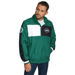 New York Jets Tommy Hilfiger Gael Lightweight Half-Zip Hoodie Jacket | NFL Discount
