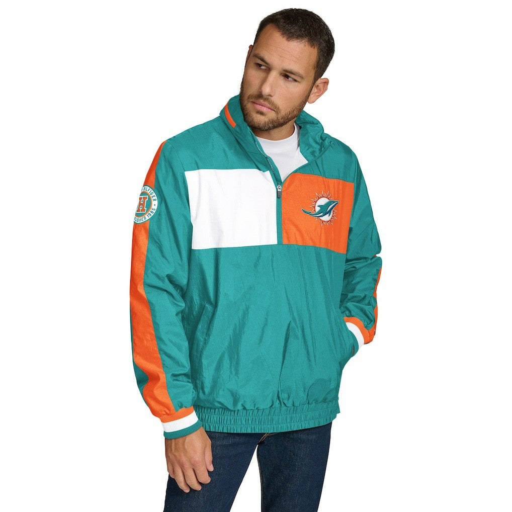 Miami Dolphins Tommy Hilfiger Gael Lightweight Half-Zip Hoodie Jacket | NFL Online