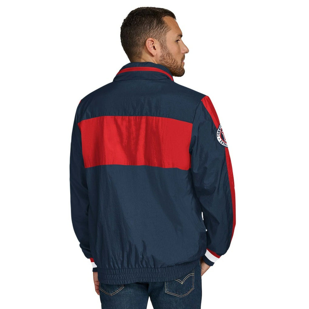 New England Patriots Tommy Hilfiger Gael Lightweight Half-Zip Hoodie Jacket | NFL Discount