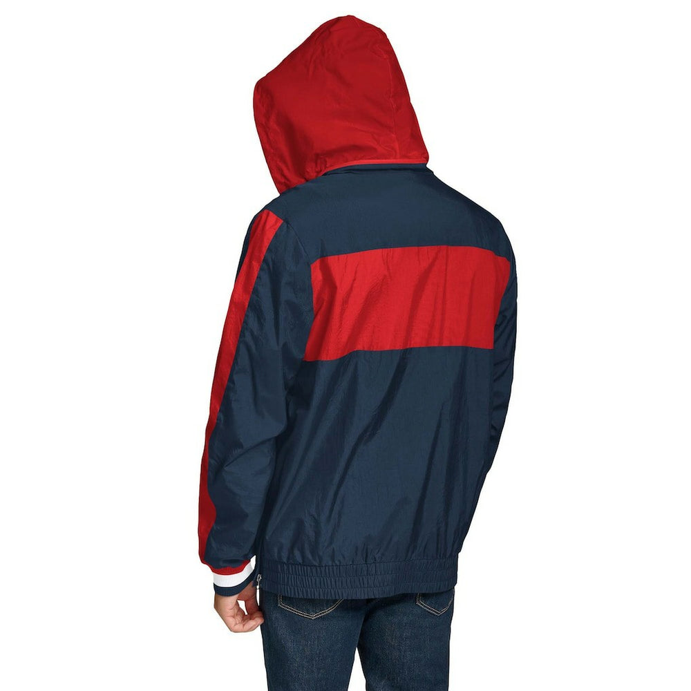 New England Patriots Tommy Hilfiger Gael Lightweight Half-Zip Hoodie Jacket | NFL Discount