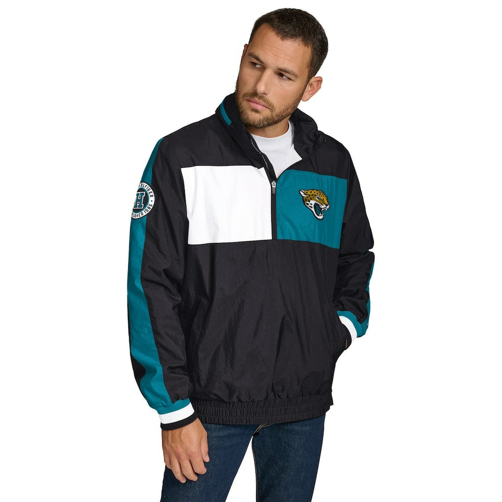 Jacksonville Jaguars Tommy Hilfiger Gael Lightweight Half-Zip Pullover Hoodie Jacket | NFL US
