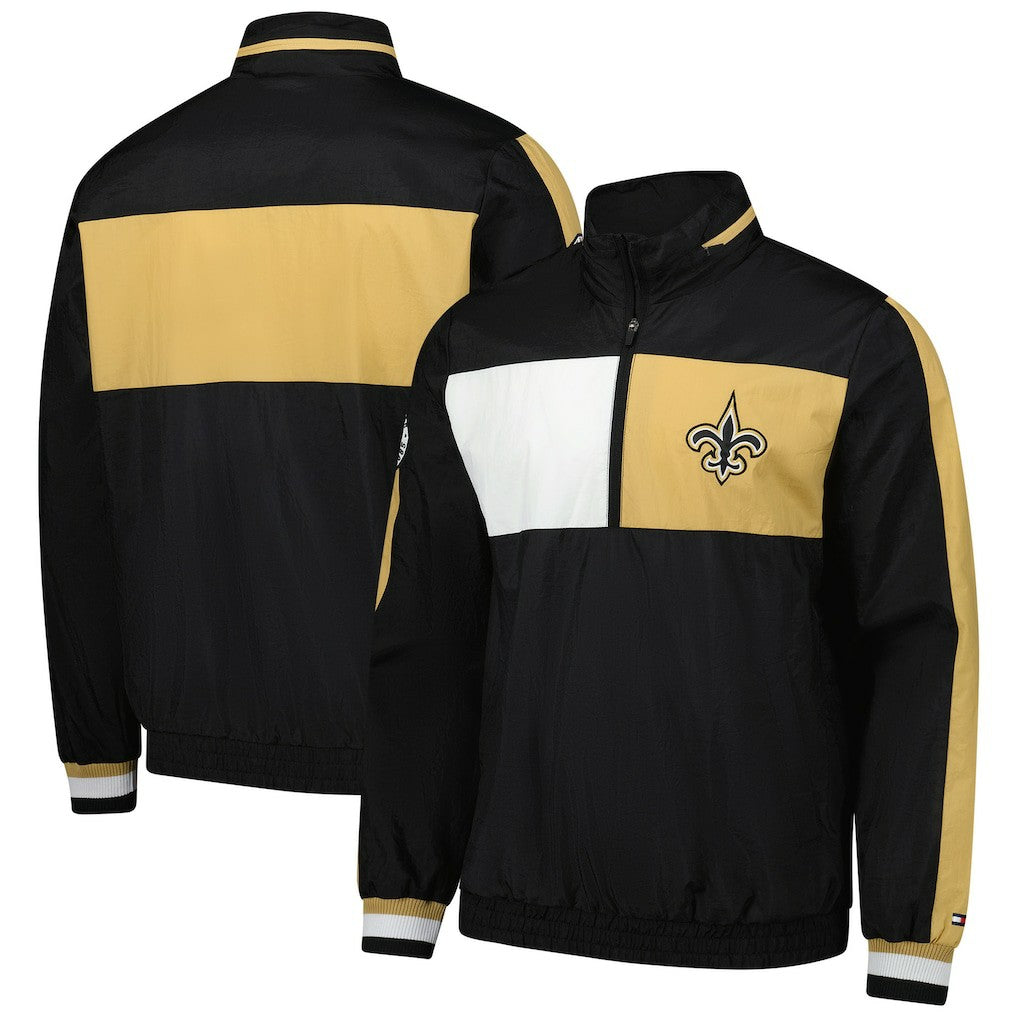 New Orleans Saints Tommy Hilfiger Gael Lightweight Half-Zip Hoodie Jacket | NFL New