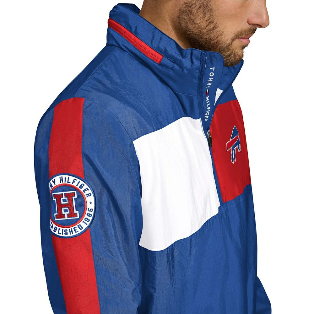 Buffalo Bills Tommy Hilfiger Gael Lightweight Half-Zip Hoodie Jacket | NFL Online