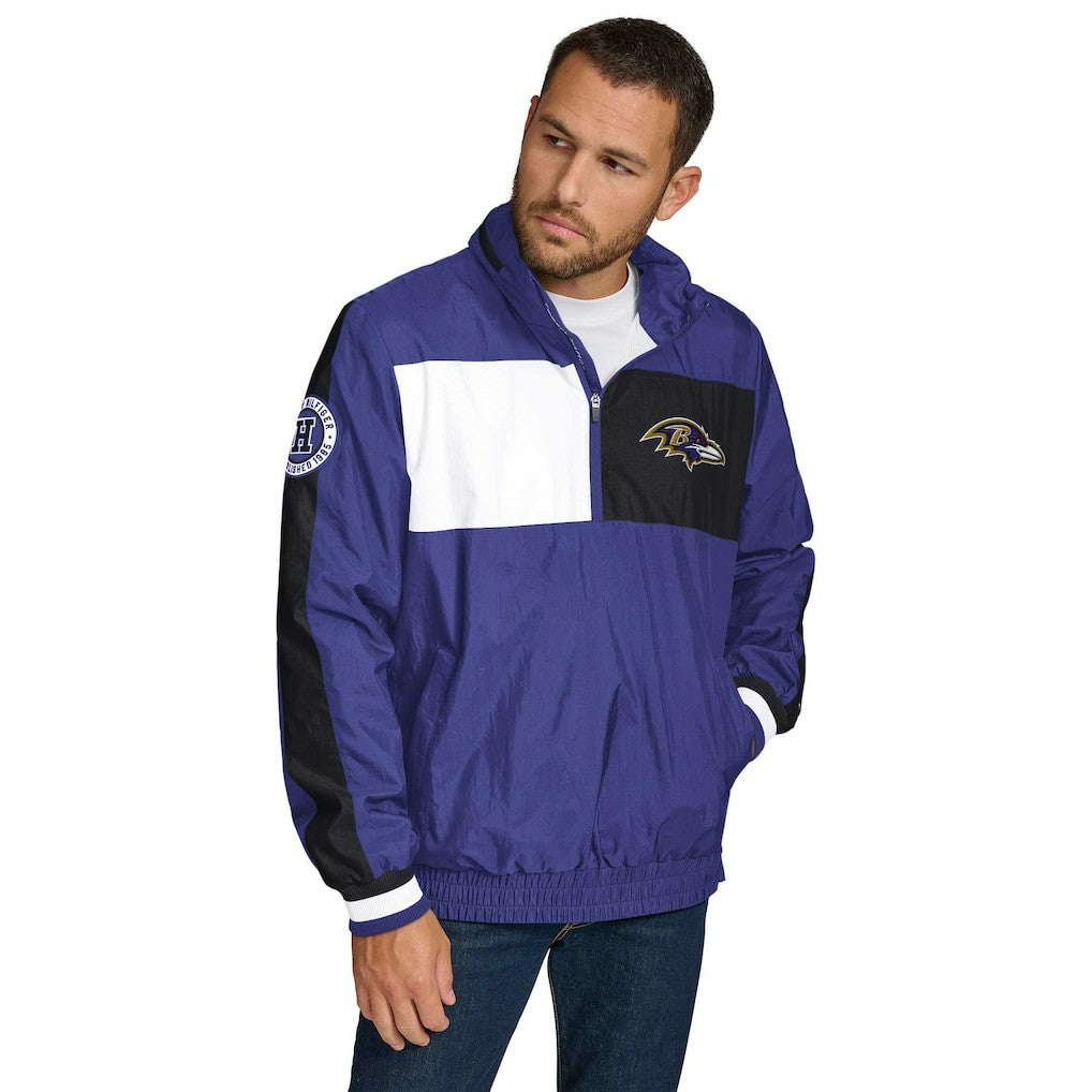 Baltimore Ravens Tommy Hilfiger Gael Lightweight Half-Zip Pullover Hoodie Jacket | NFL Near me